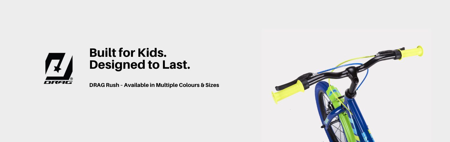 DRAG Rush 20 kids bicycle in multiple colours and sizes, lightweight 20-inch wheels, Kid Fit frame, available at Wheel Wizard Malta