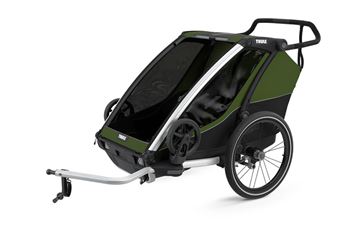 Picture of Thule Chariot Cab 2 - Bike Trailer for 2 Kids - Green