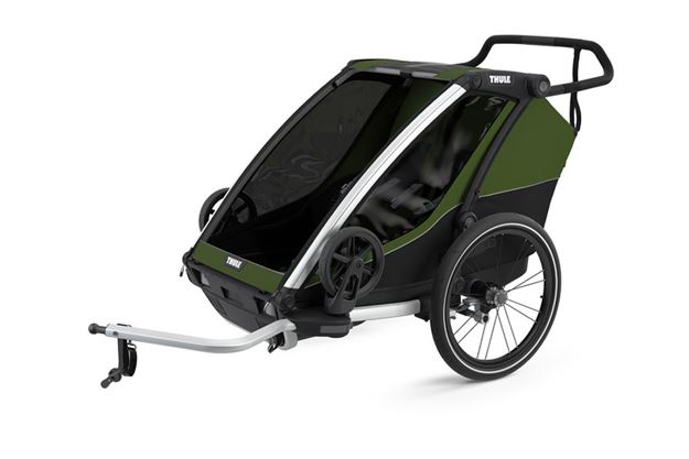 Picture of Thule Chariot Cab 2 - Bike Trailer for 2 Kids - Green