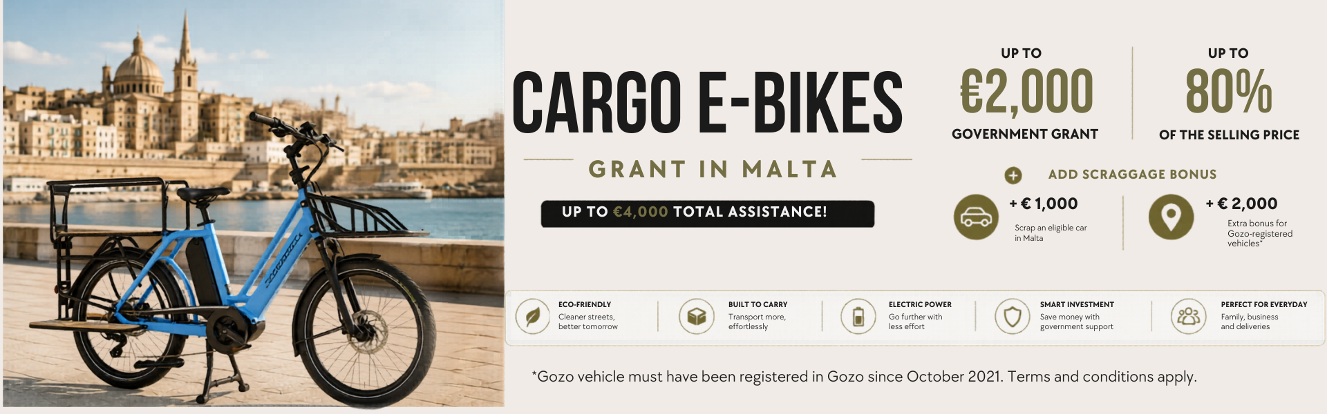 GRANTS CARGO EBIKES MALTA